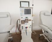 Dialysis machine in a medical center