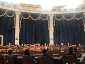 View from the gallery as the committee approves the legislation.