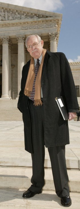 Robert Mize on the steps of the Supreme Court.